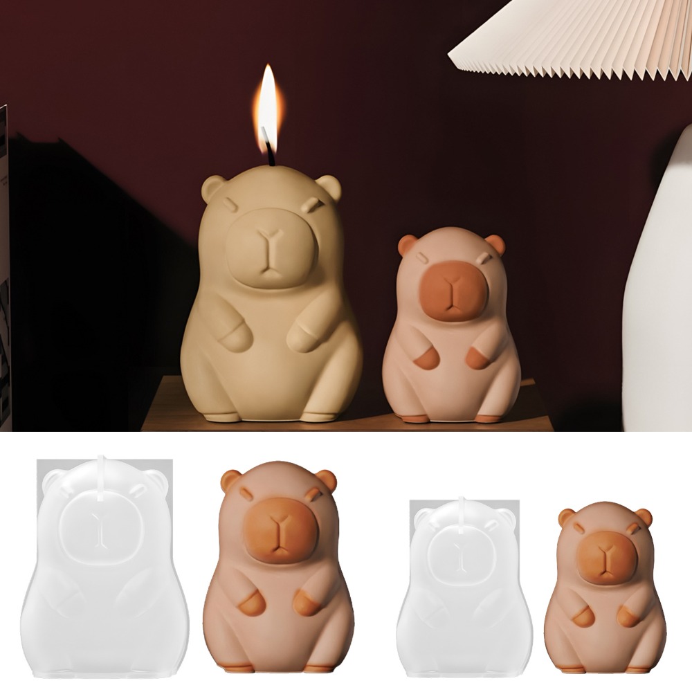 Candle Making Ingredients - ยืน Capybara กลิ่นเทียนแม่พิมพ์ซิลิโคน 3D สัตว์เรซิ่นพลาสเตอร์ทําอุปกรณ์ Handmade
