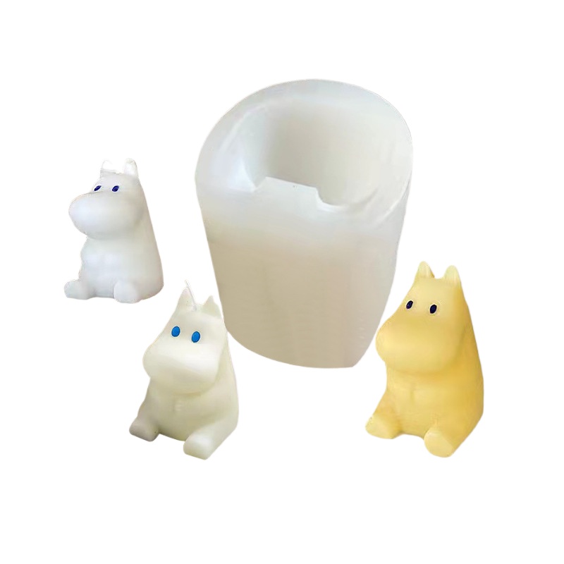 Candle Mold Silicone - แม่พิมพ์ซิลิโคนลายการ์ตูนมูมินสุดน่ารัก สำหรับทำเทียนหอม DIY ของขวัญวันหยุด