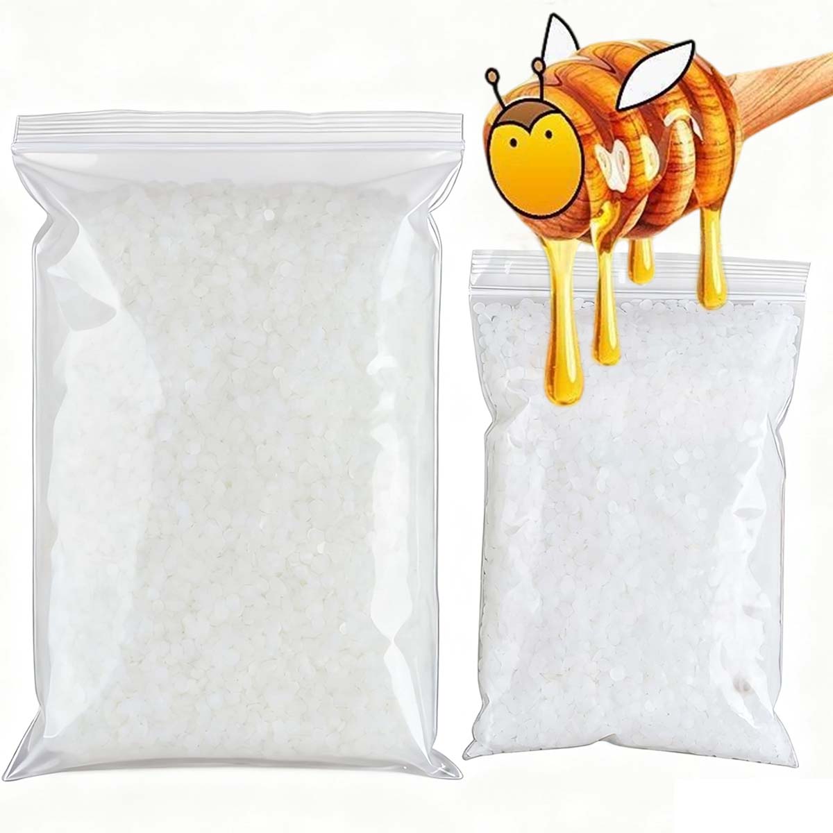 Candle Making Ingredients - ขี้ผึ้งสีขาวบริสุทธิ์จากธรรมชาติ น้ำหนัก 200 กรัม-1000 กรัม วัสดุทำเทียนหอมแบบเม็ด