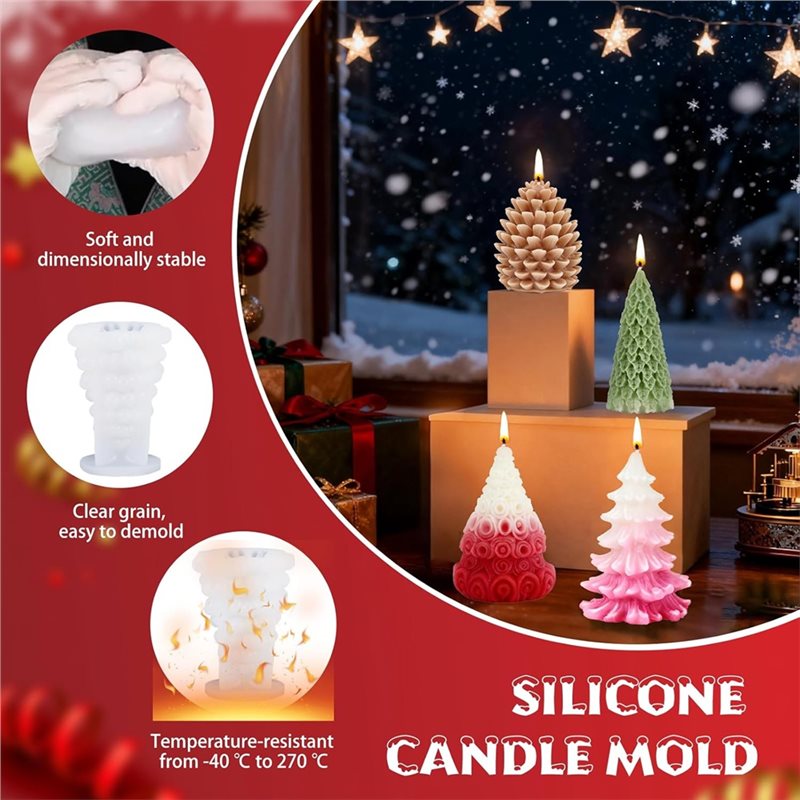 【ALLOWANCE】แม่พิมพ์ซิลิโคนรูปต - Xmas Candle Making บทวิจารณ์และราคา
