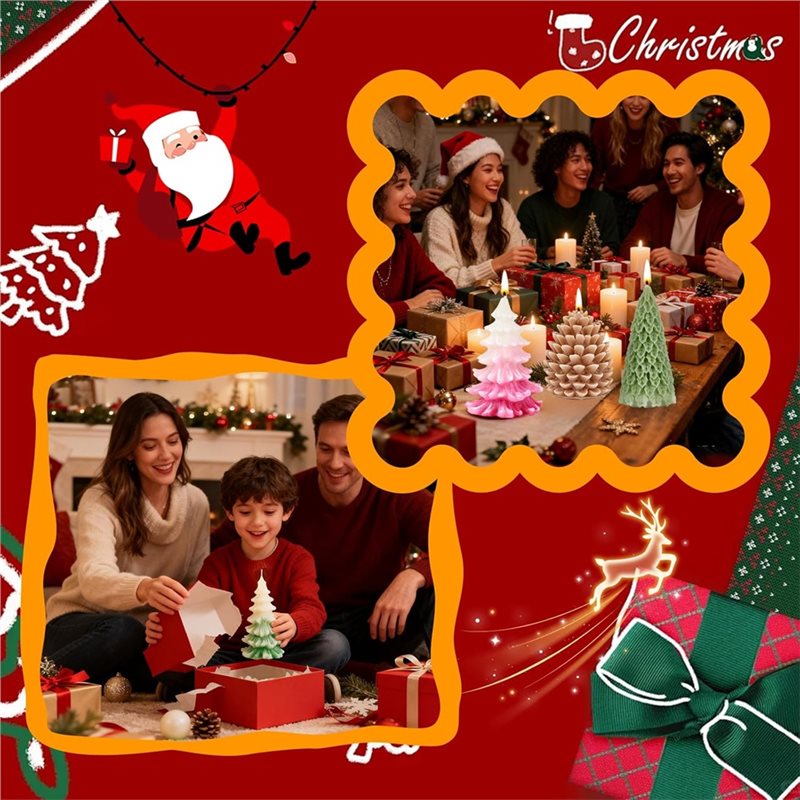 【ALLOWANCE】แม่พิมพ์ซิลิโคนรูปต - Xmas Candle Making บทวิจารณ์และราคา