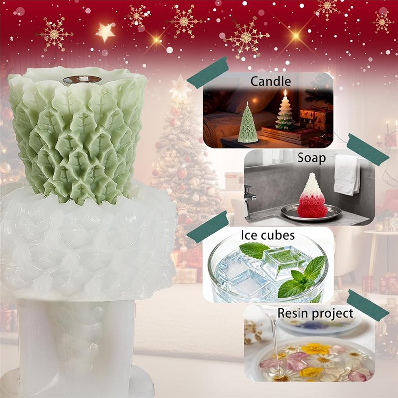 【ALLOWANCE】แม่พิมพ์ซิลิโคนรูปต - Xmas Candle Making บทวิจารณ์และราคา