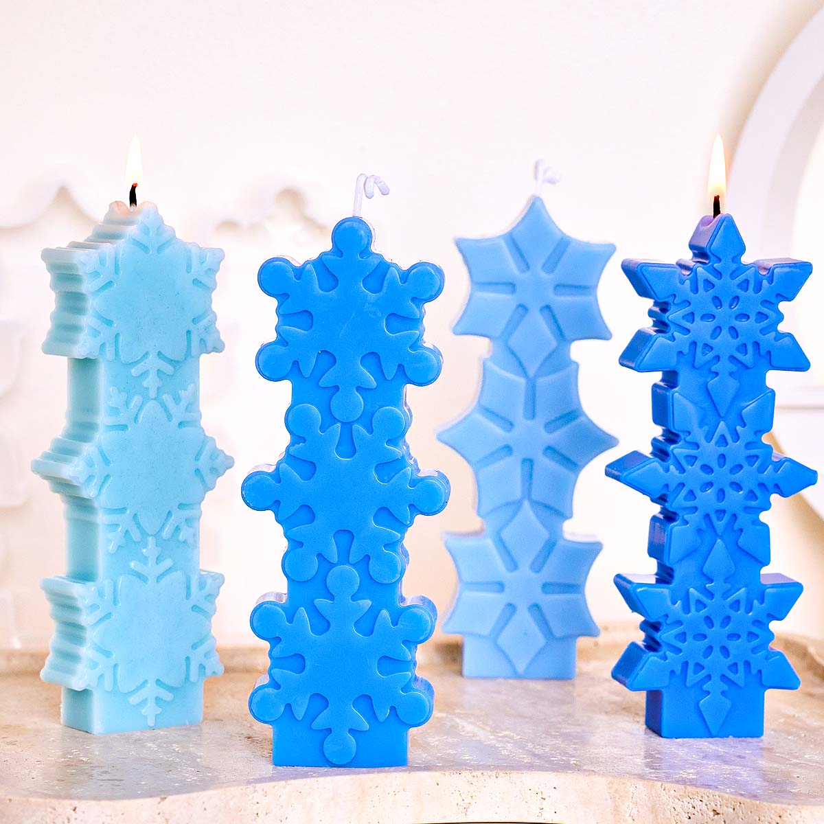 แม่พิมพ์เทียนรูปเกล็ดหิมะคริสต - Xmas Candle Making บทวิจารณ์และราคา