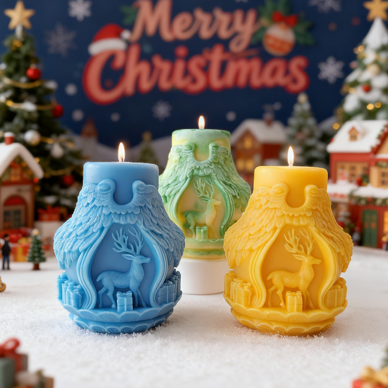 แม่พิมพ์เทียนซิลิโคนทรงกระบอกล - Xmas Candle Making บทวิจารณ์และราคา
