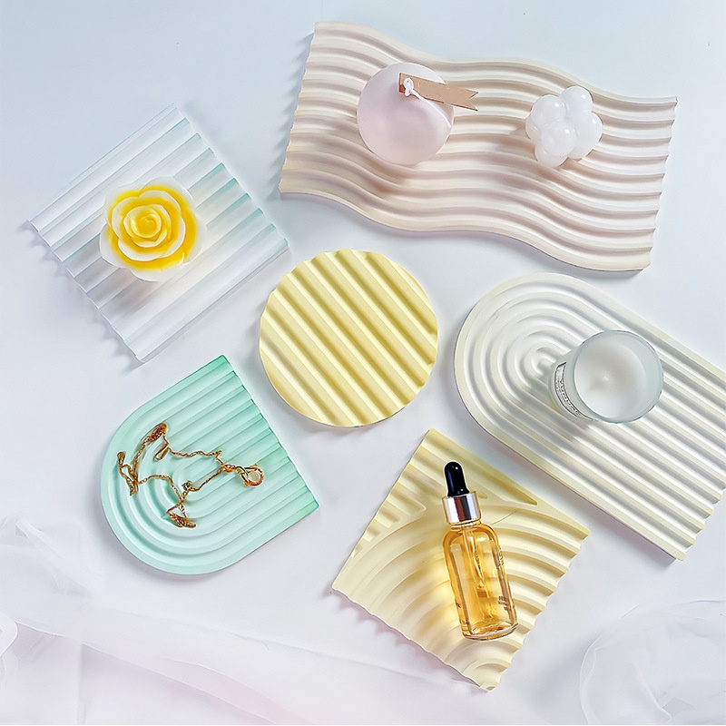 DIY ลาย Wave ถาดแม่พิมพ์สําหรั - Candle Mold Silicone บทวิจารณ์และราคา