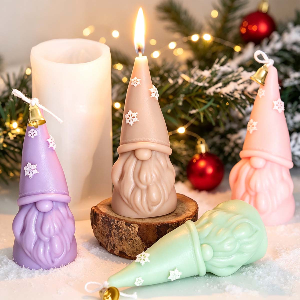 แม่พิมพ์เทียนซิลิโคนรูปเครื่อง - Xmas Candle Making บทวิจารณ์และราคา
