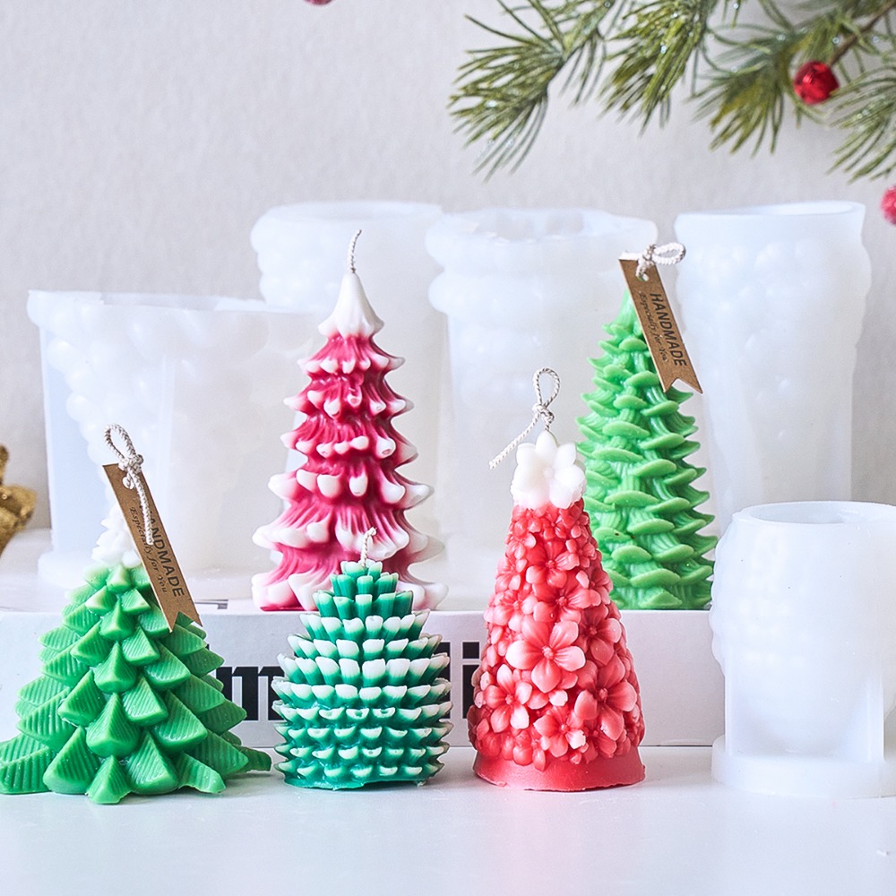 แม่พิมพ์ซิลิโคนรูปต้นคริสต์มาส - Xmas Candle Making บทวิจารณ์และราคา