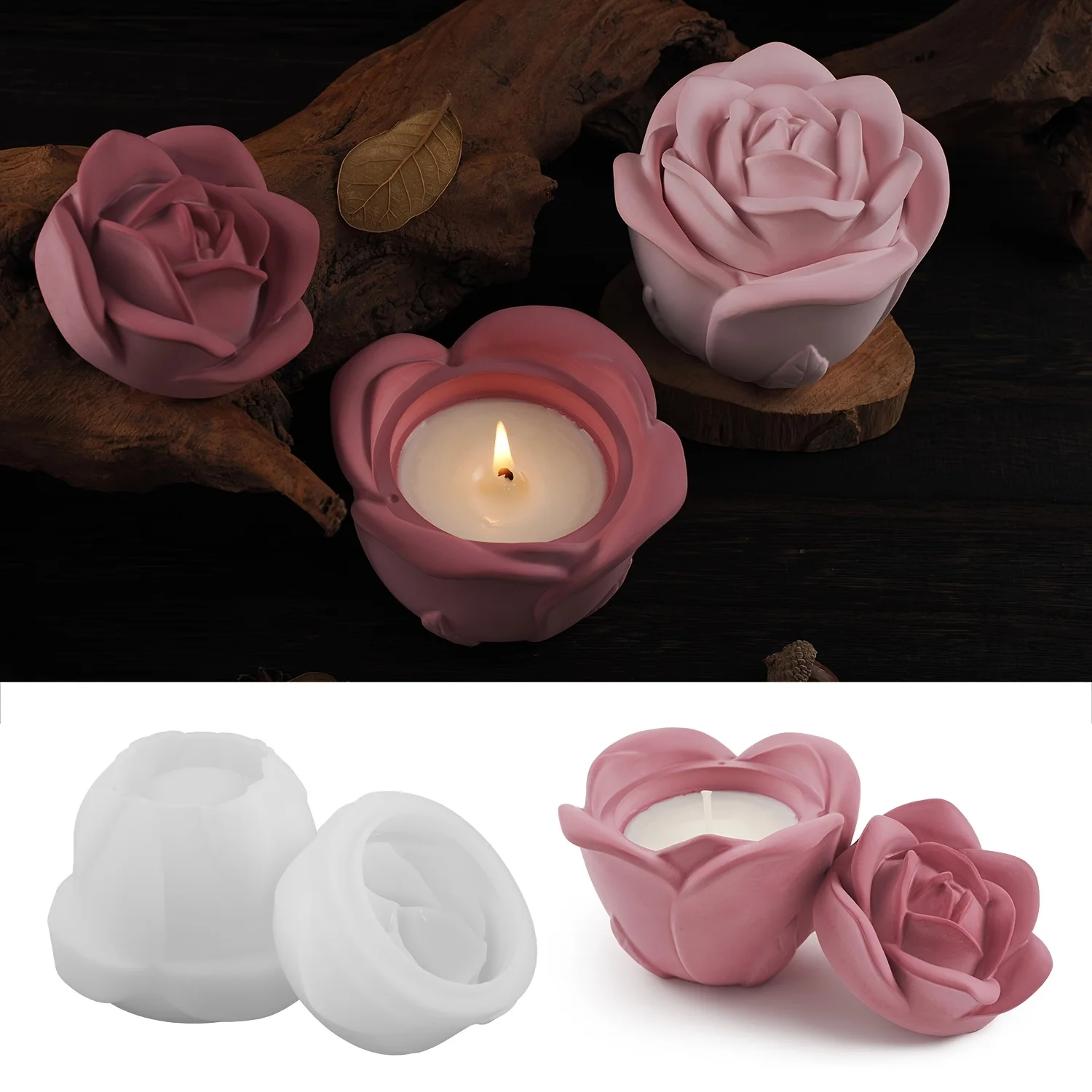 ชุดแม่พิมพ์ซิลิโคนรูปดอกกุหลาบ - Candle Mold Silicone บทวิจารณ์และราคา
