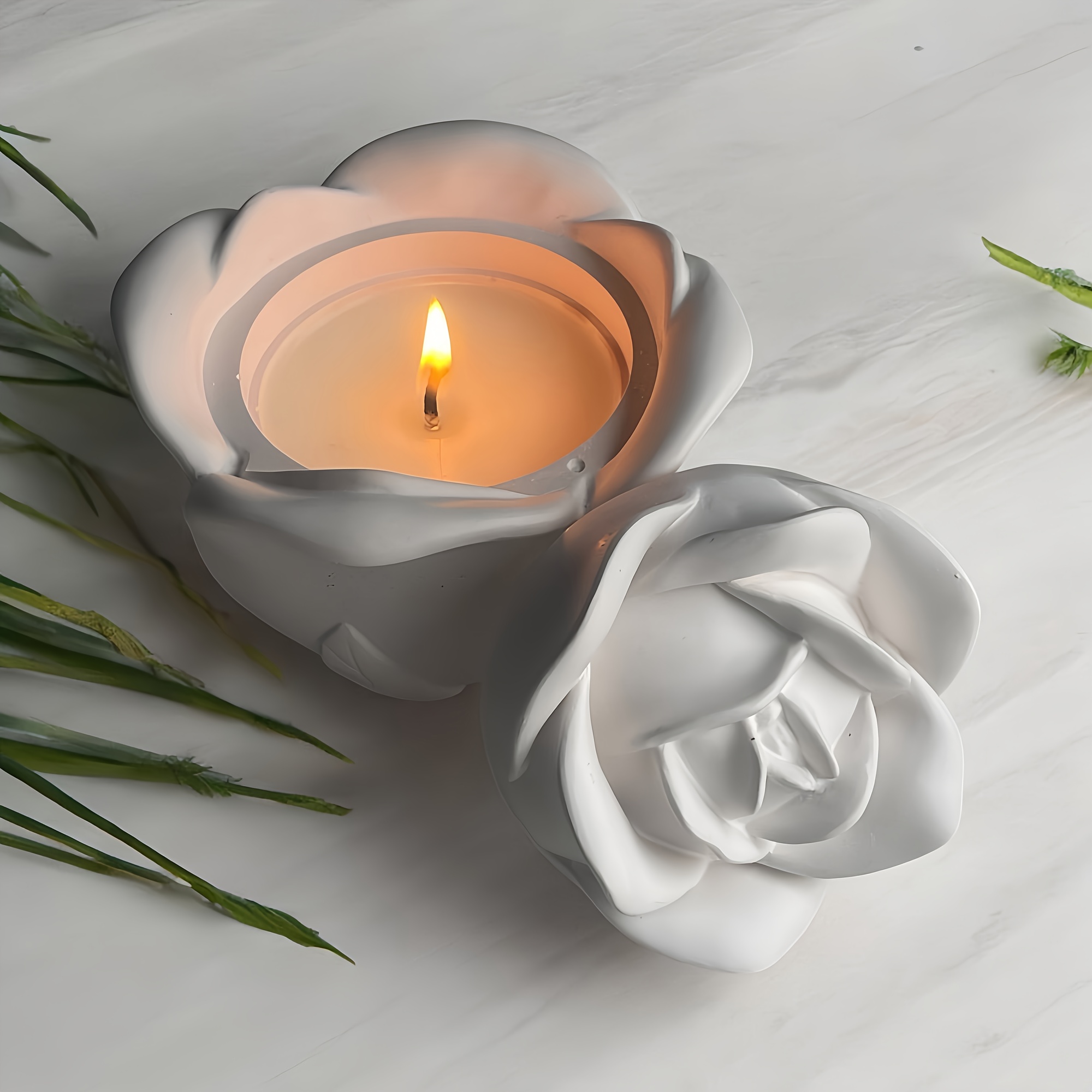 ชุดแม่พิมพ์ซิลิโคนรูปดอกกุหลาบ - Candle Mold Silicone บทวิจารณ์และราคา