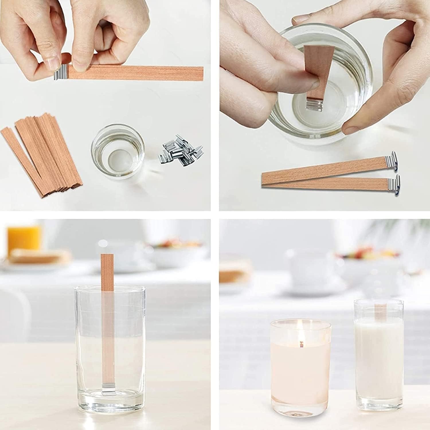 ไส้เทียนไม้ 1-5 ถุง พร้อมฐานโล - Wood Wick Crackle บทวิจารณ์และราคา